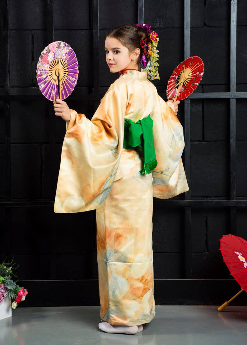 Yellow kimono handmade