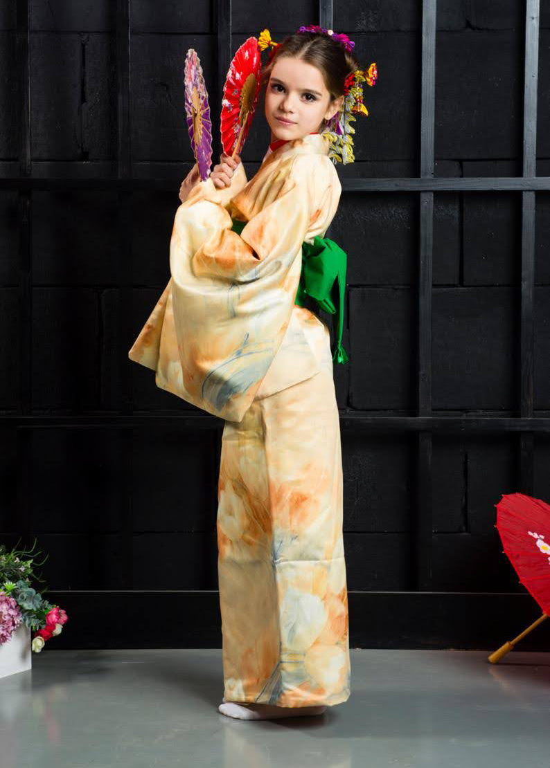 Yellow kimono handmade