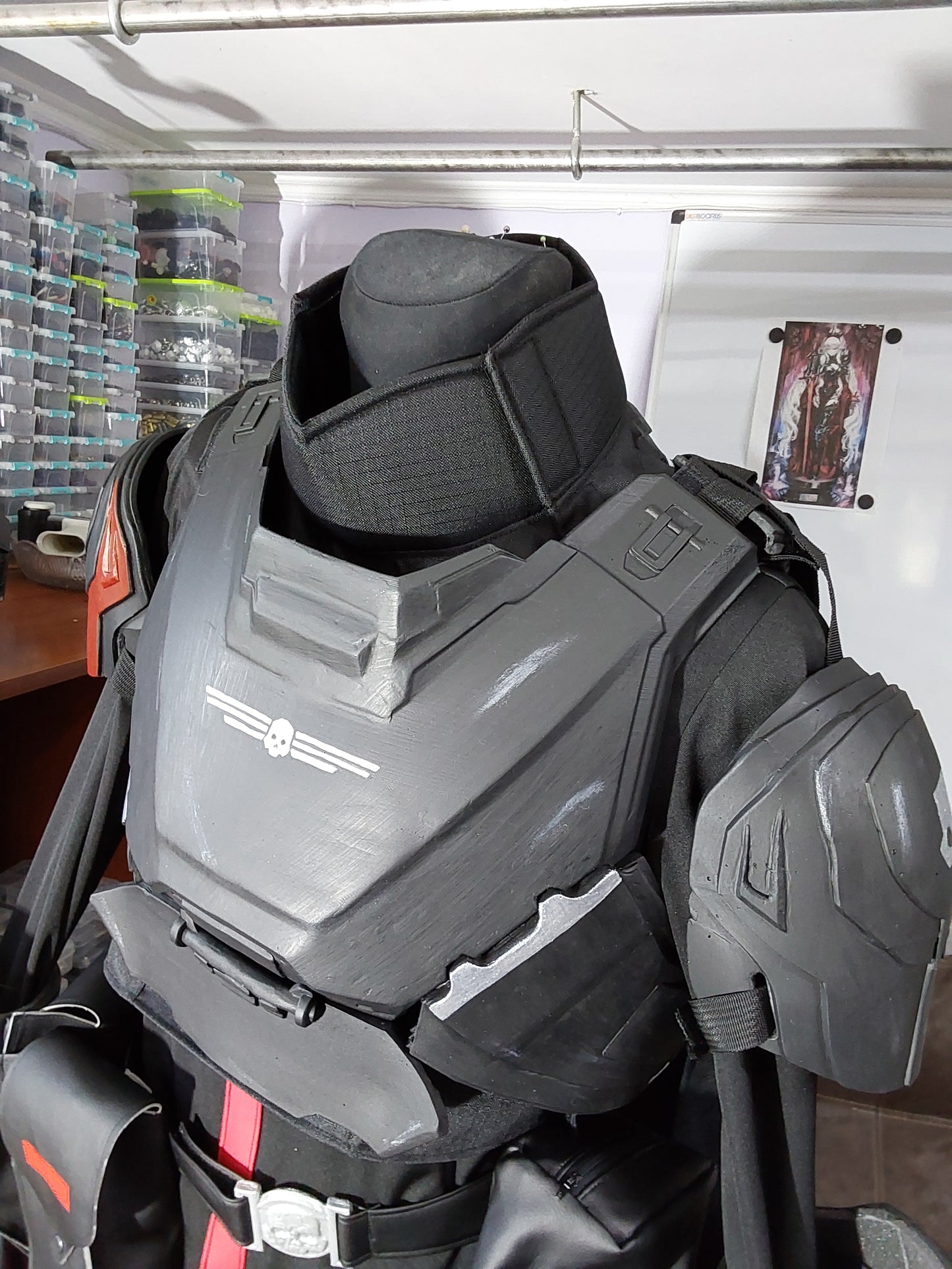 Armoured outfit from Helldivers II red version