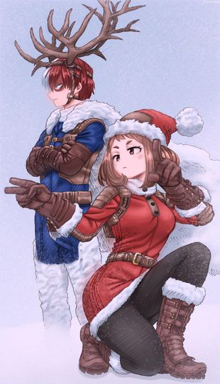 Shoto Todoroki  and Ochako Uraraka My Hero Academia cosplay outfit