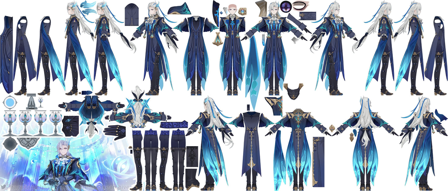 Neuvillette from Genshin Impact cosplay outfit (pre-order)