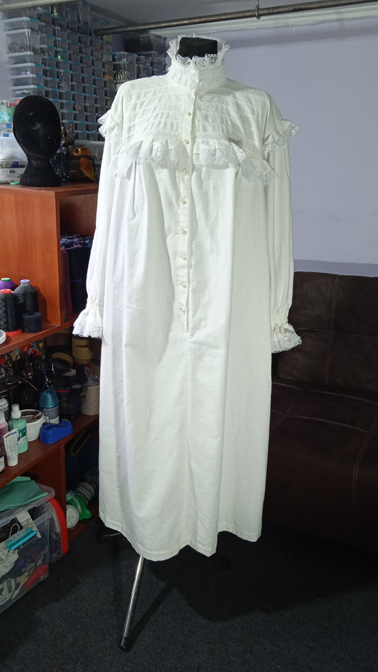 Victorian flanel night gown