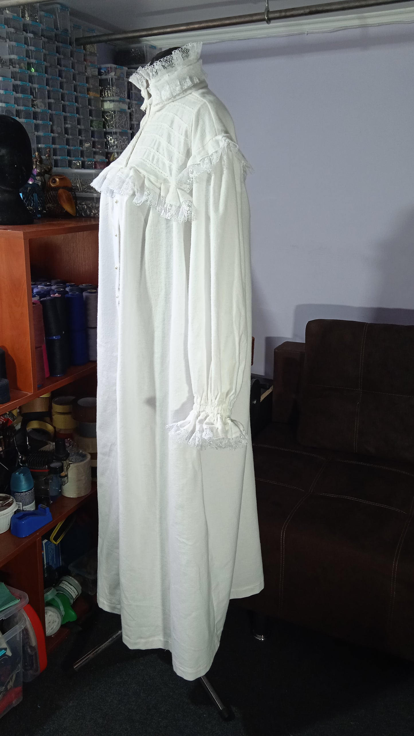 Victorian flanel night gown