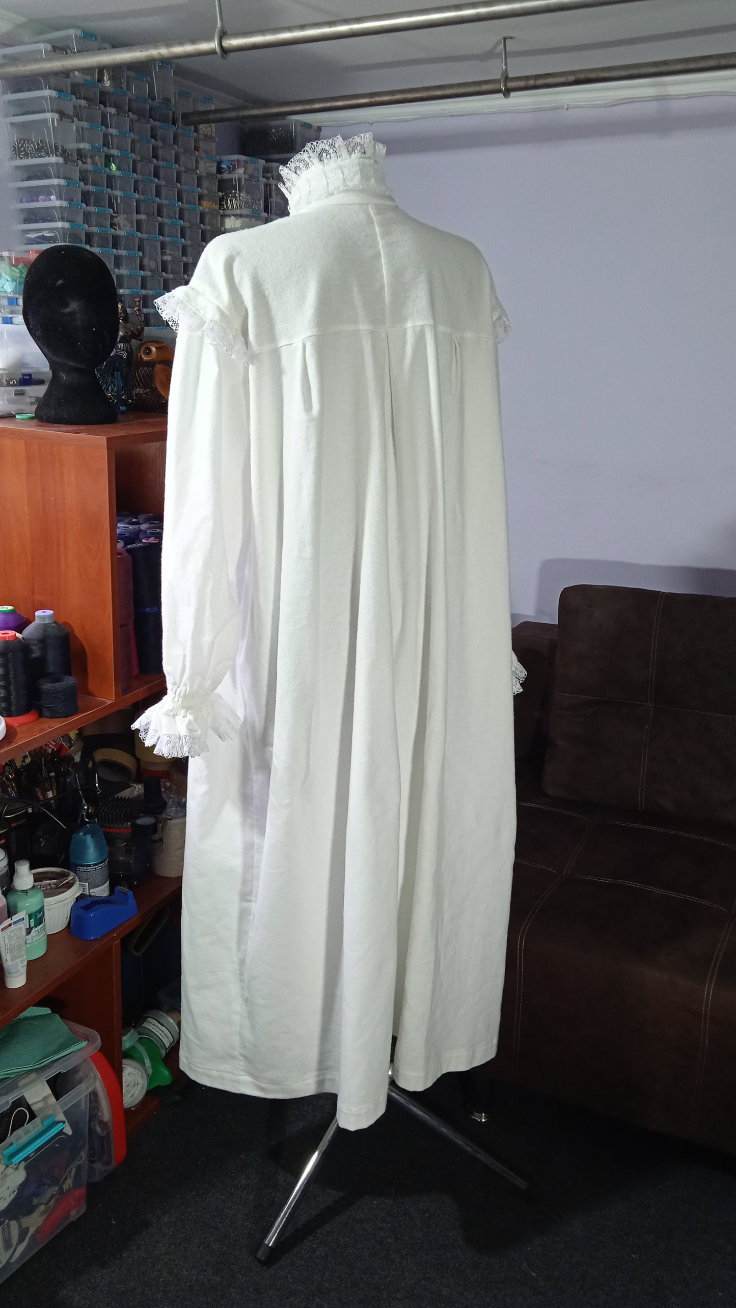 Victorian flanel night gown