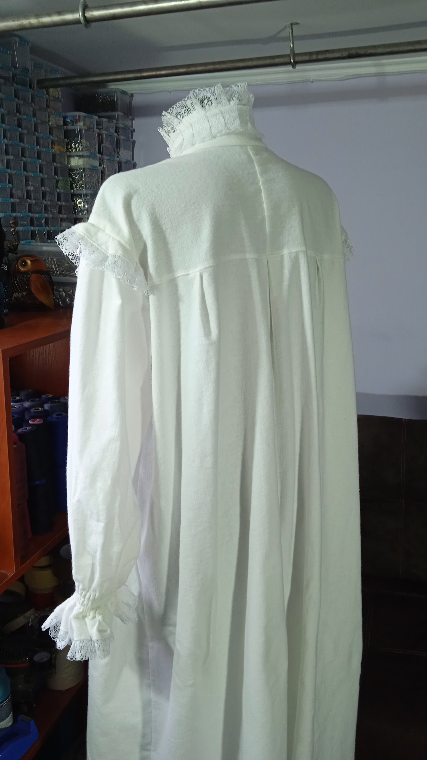 Victorian flanel night gown