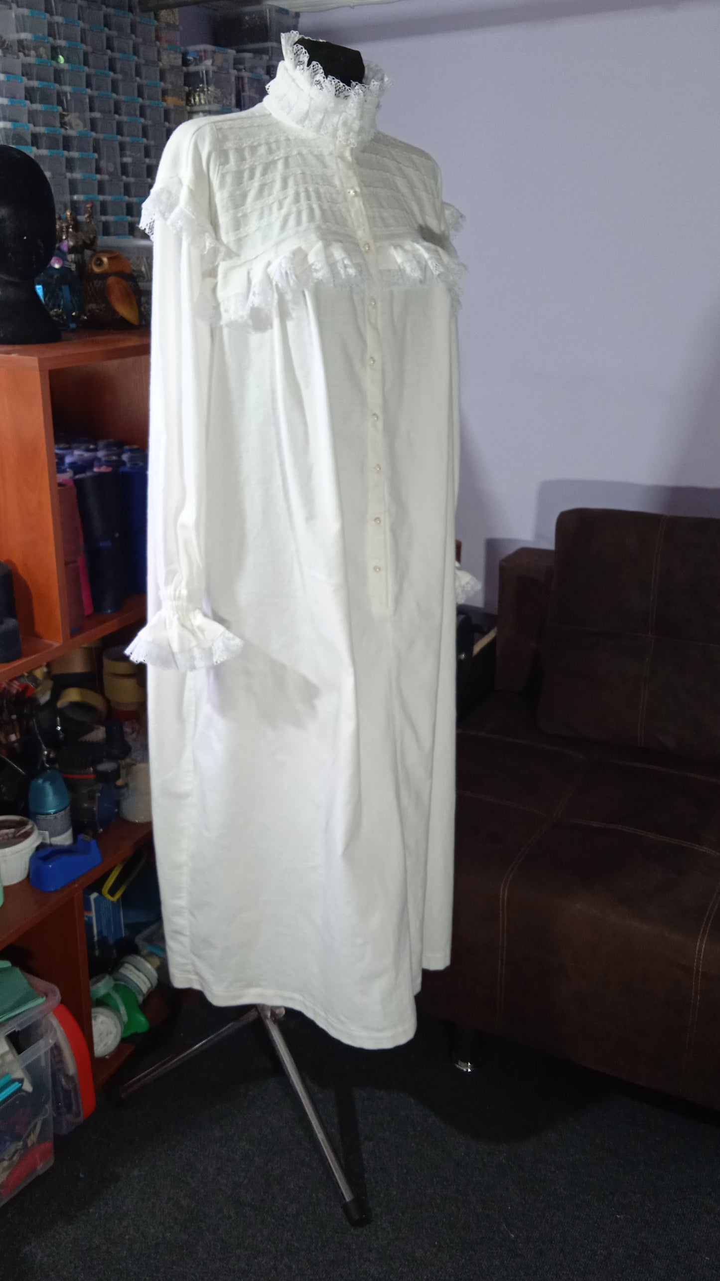 Victorian flanel night gown