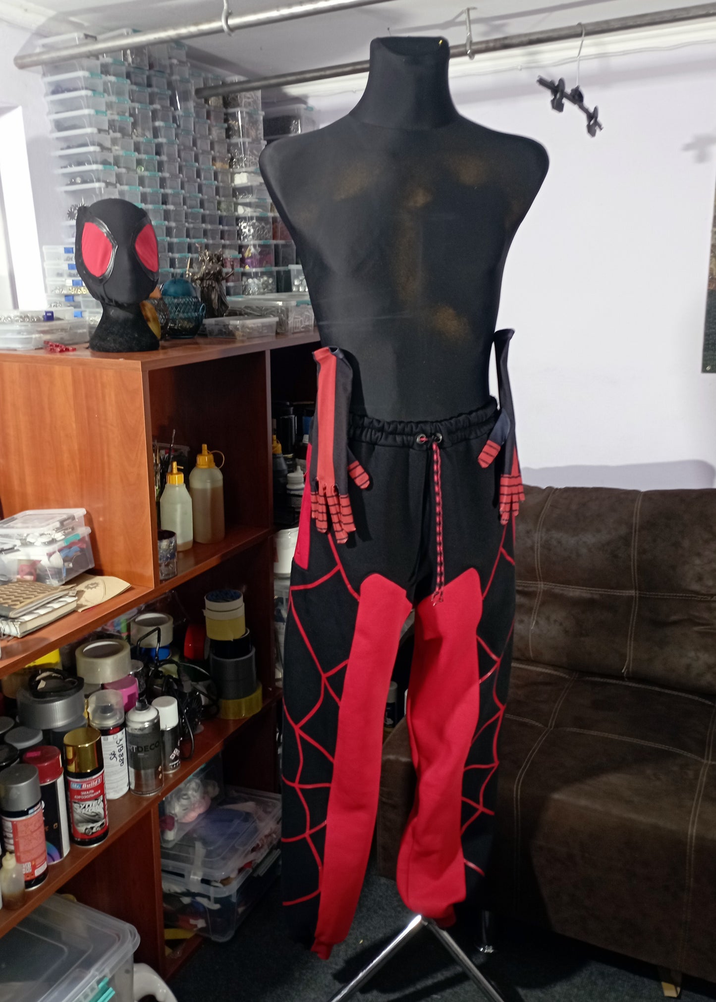 Spider outfit: Miles Morales hoodie cosplay/ spider man bodysuit cosplay / casual cosplay / Hand made sweatshirt / spider man hoodie