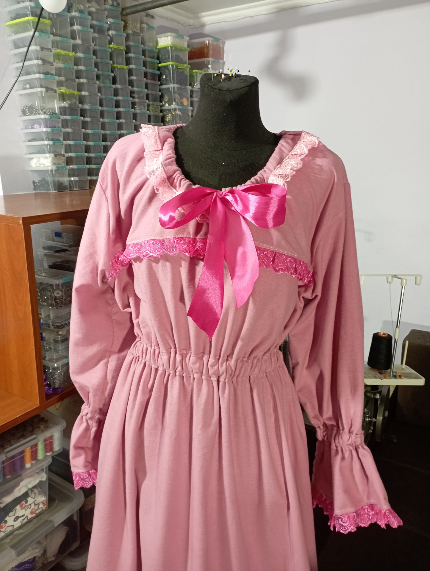 Victorian flanel night gown