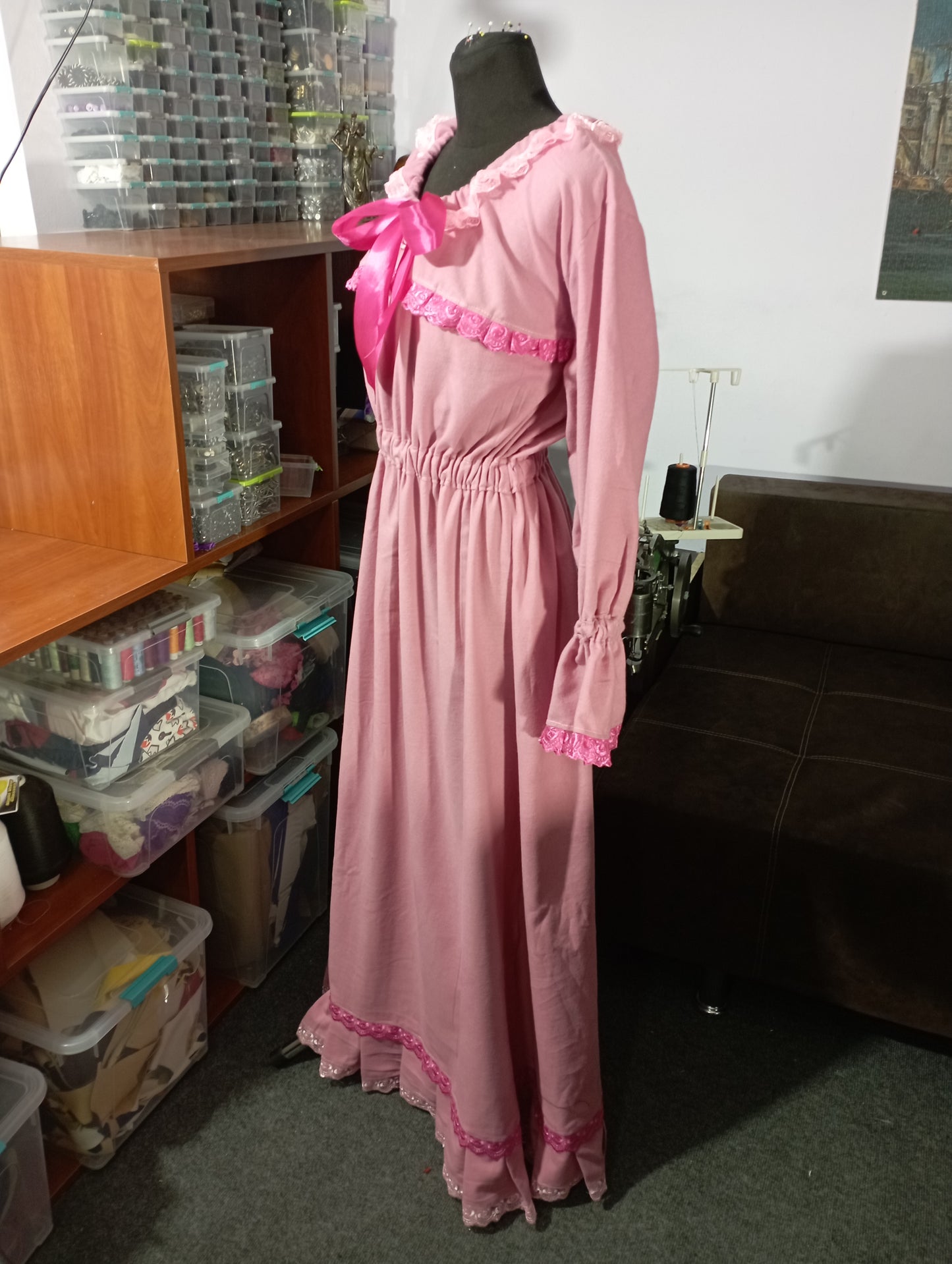 Victorian flanel night gown