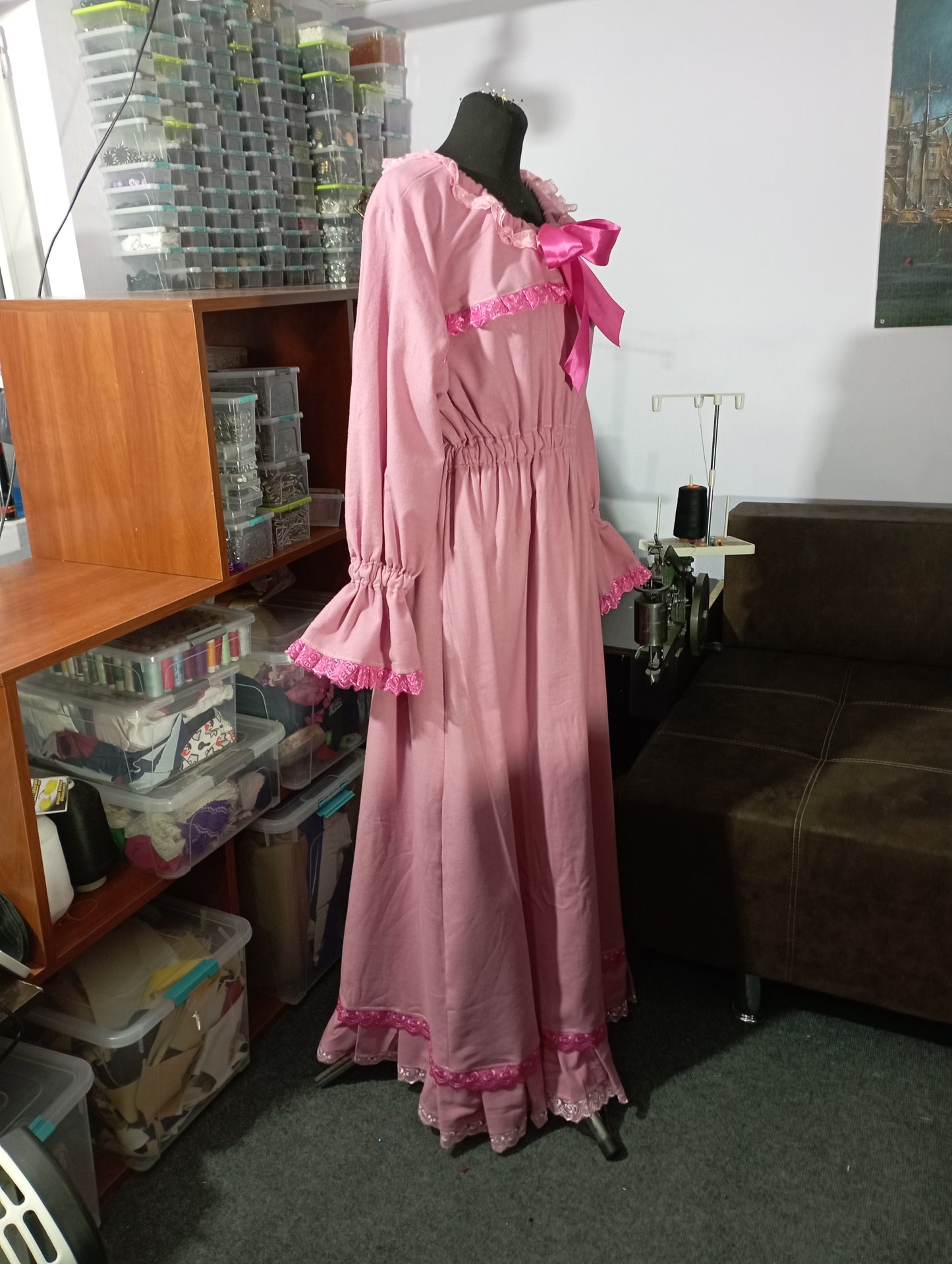 Victorian flanel night gown