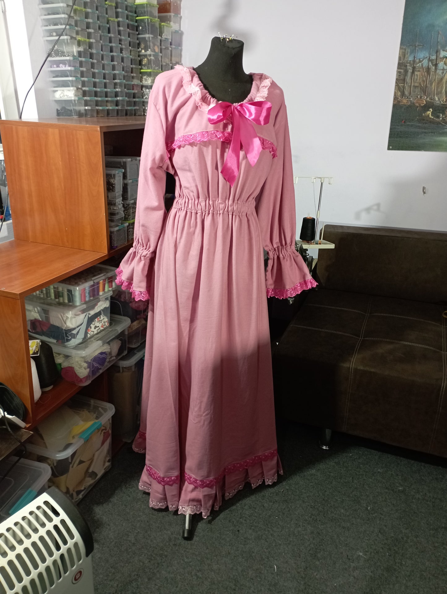 Victorian flanel night gown