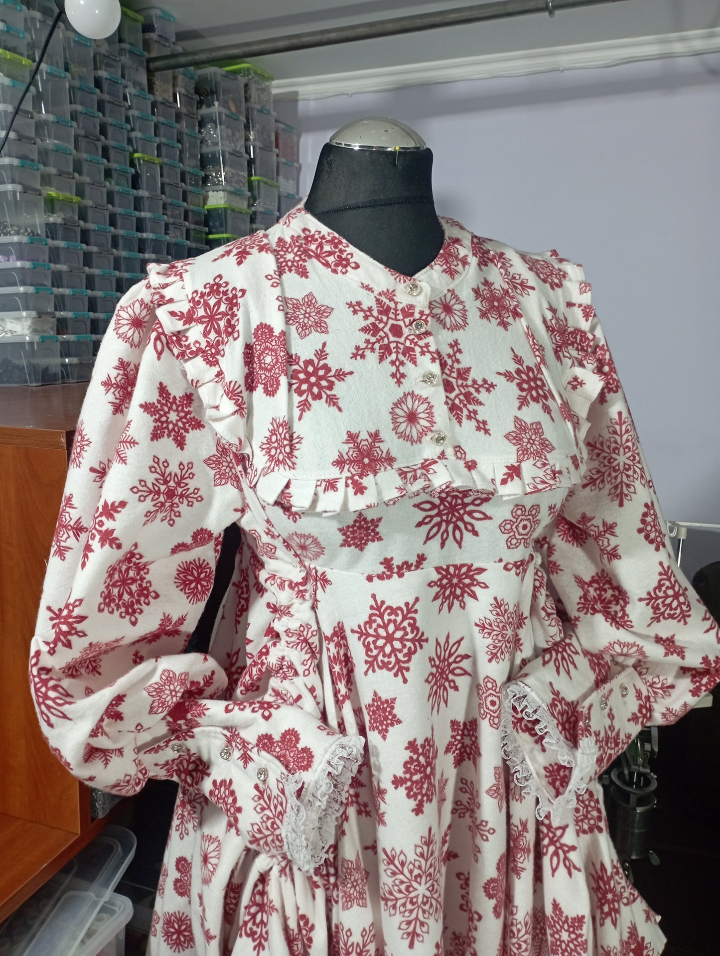 Victorian flanel night gown