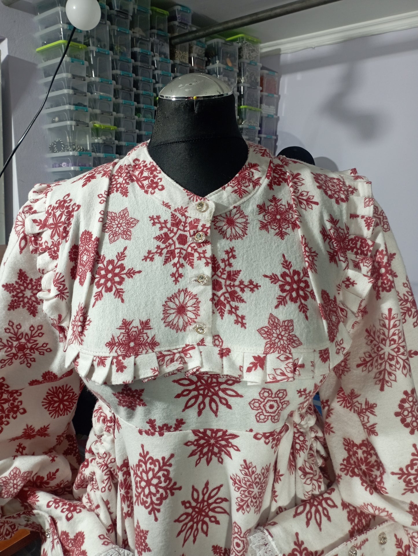 Victorian flanel night gown