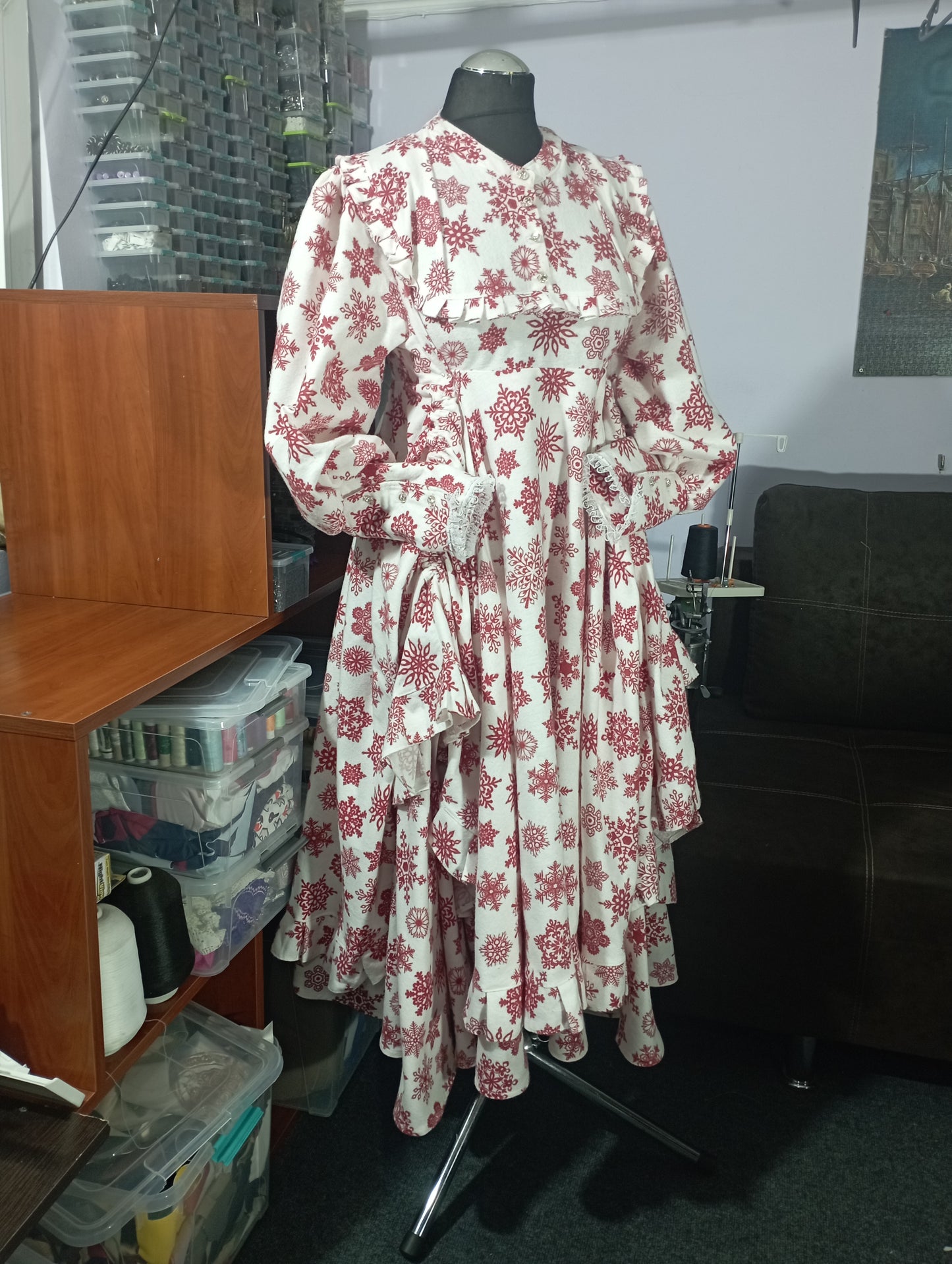 Victorian flanel night gown