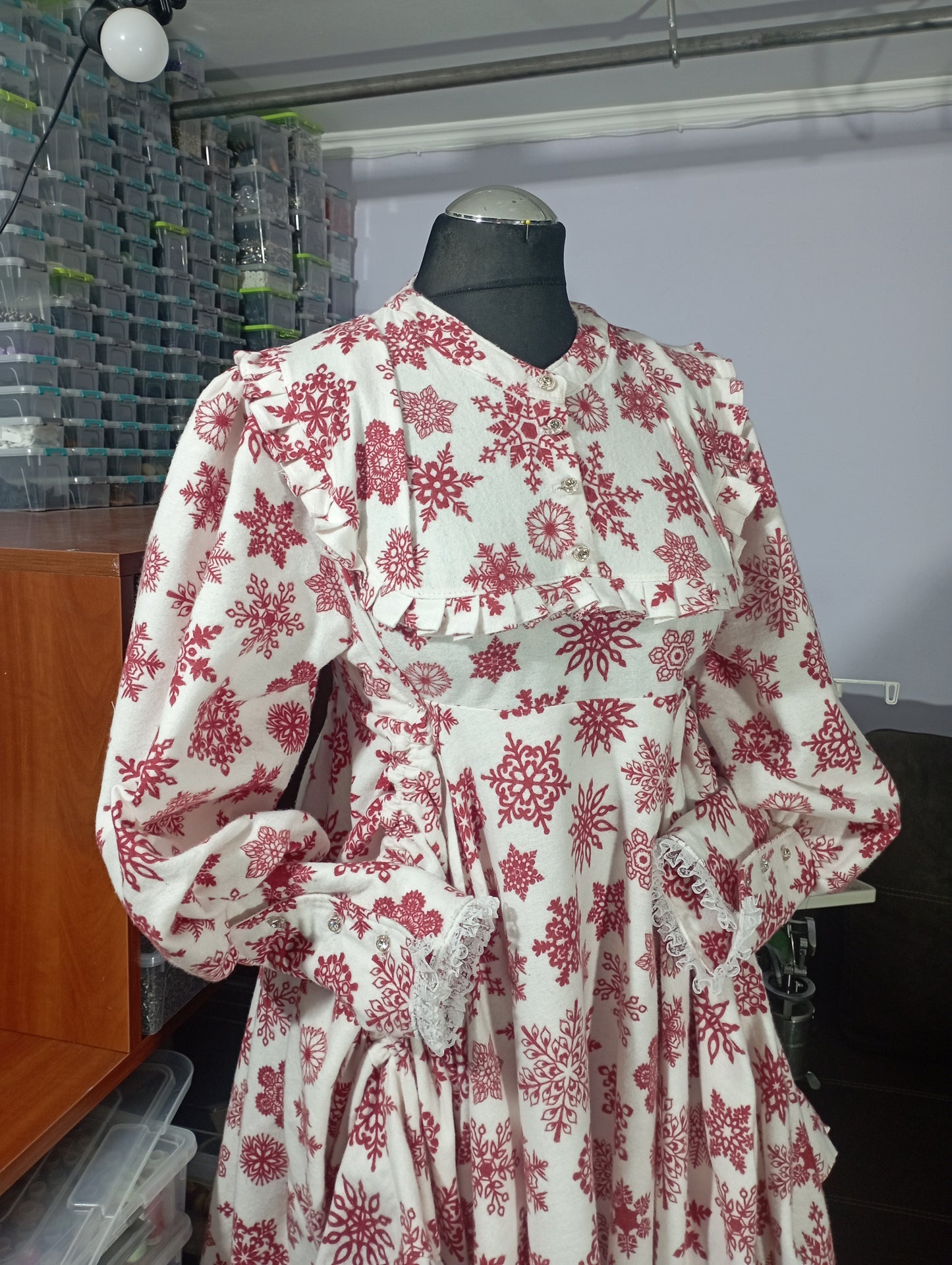 Victorian flanel night gown