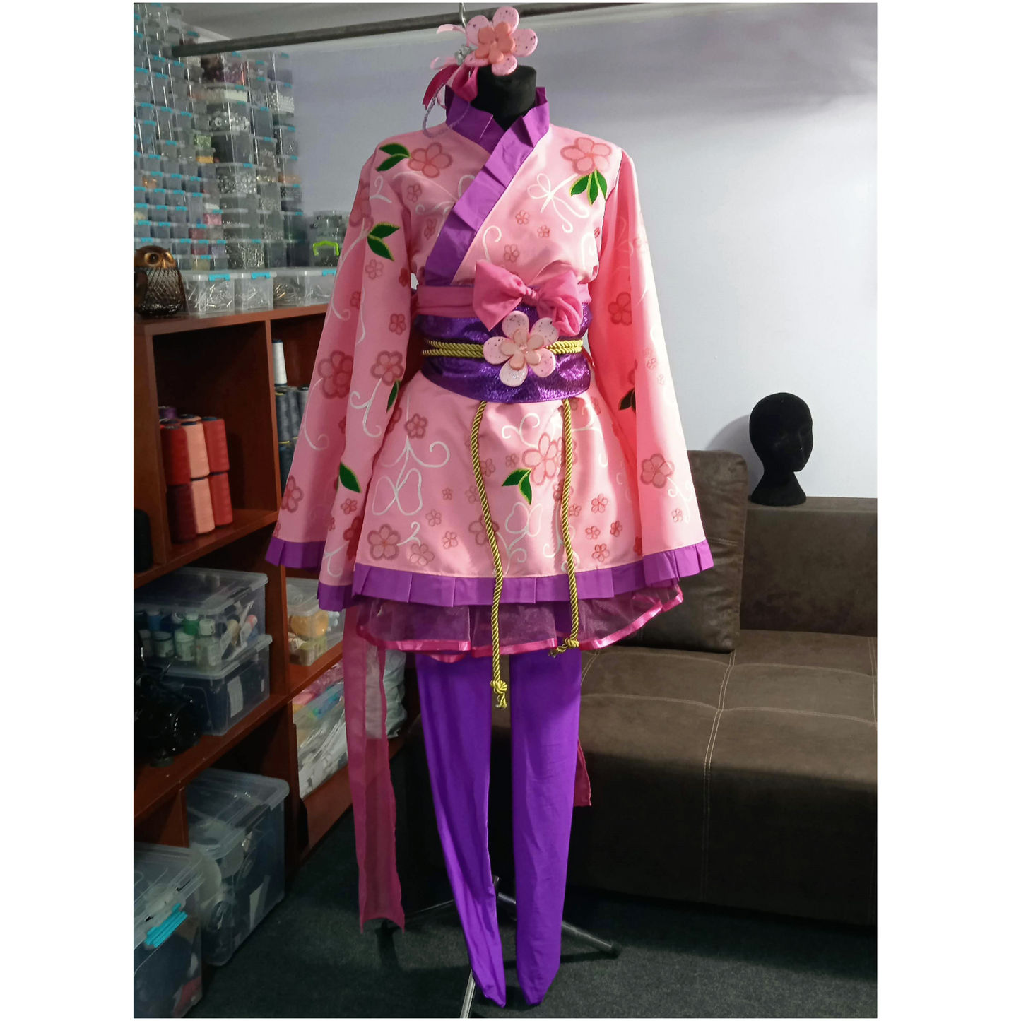 Custom made lolita dress / hand made / lolita cosplay / lolita yukata / sweet yukata/ sexy lolita / love live cosplay / hand drawed yukata