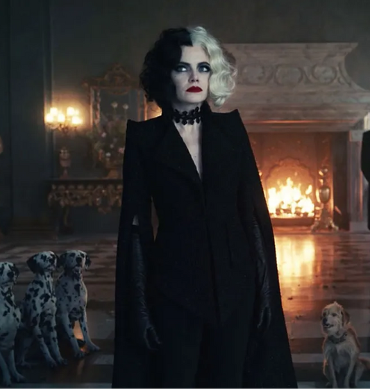 Cosplay Cruella de Vil outfits  / Emma Stone / Cruella costume/ black costume (pre-order)