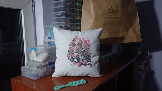 Custom emboidered game/anime character pillow / personalized pillow Venat from Final Fantasy 14