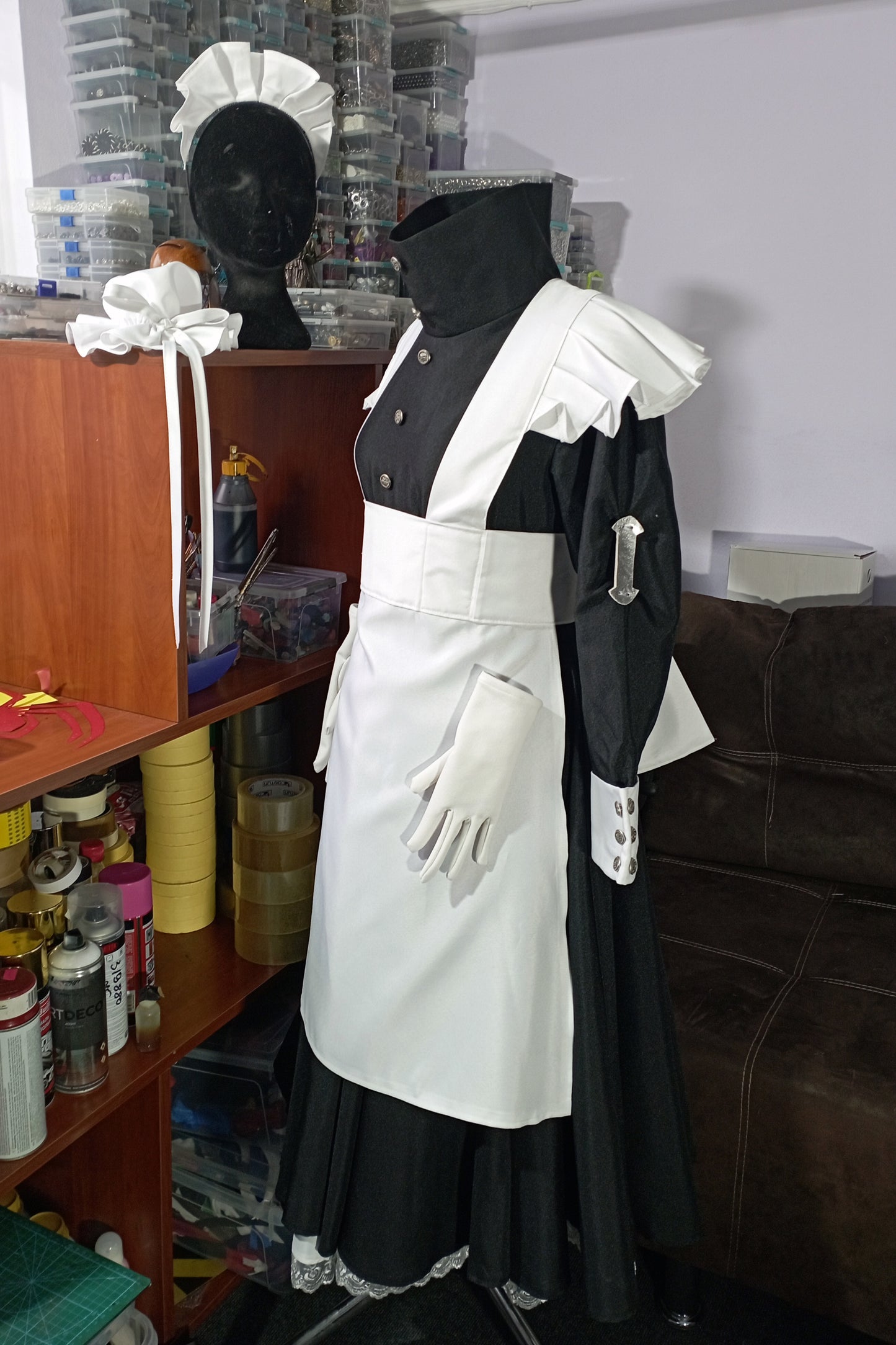 Black Lagoon Roberta / Fabiola cosplay maid dress