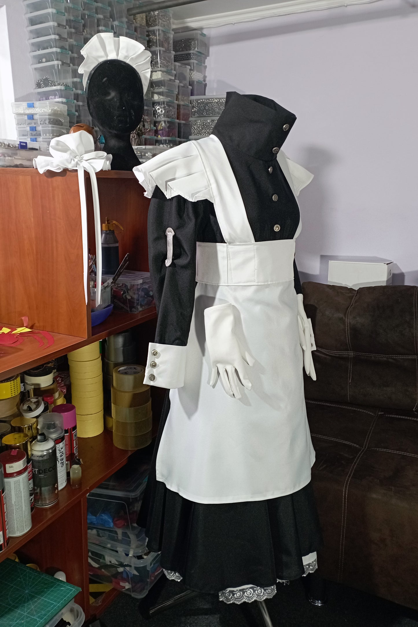 Black Lagoon Roberta / Fabiola cosplay maid dress
