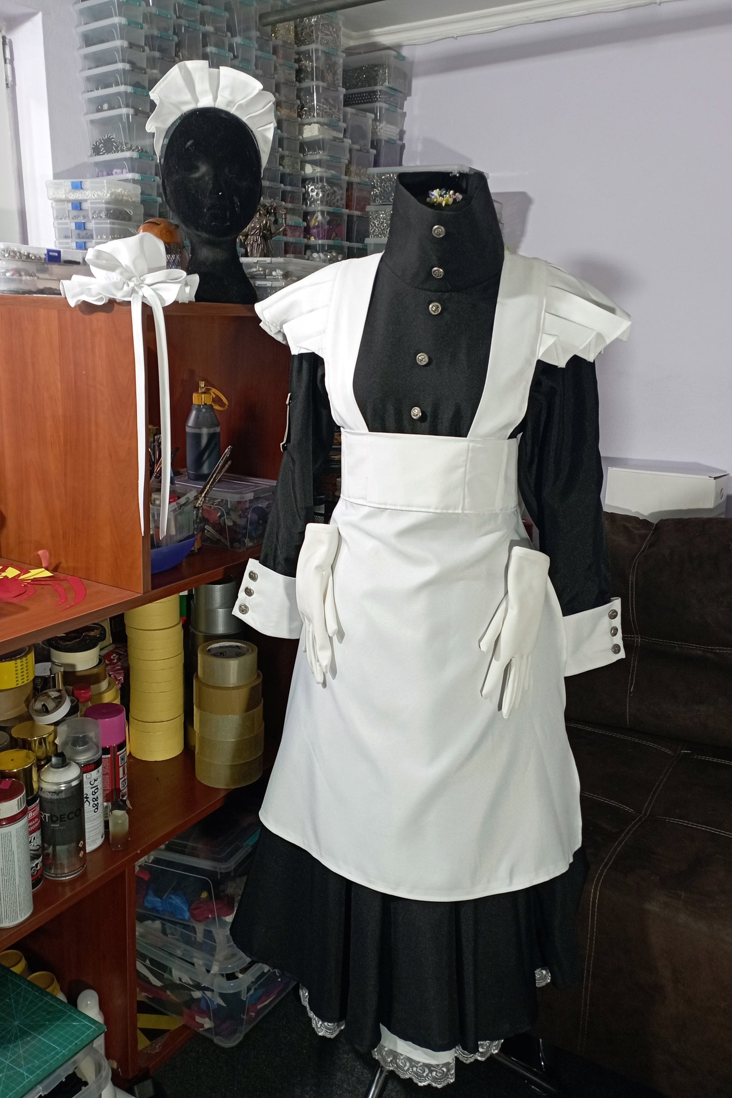 Black Lagoon Roberta / Fabiola cosplay maid dress