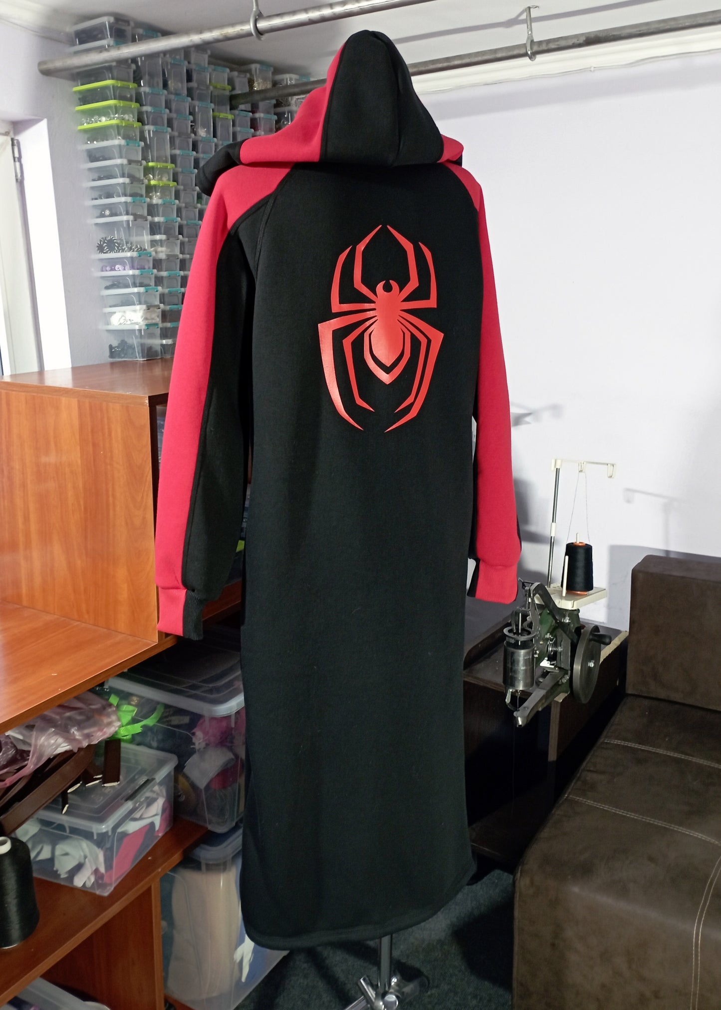 Spider dress/ Miles Morales hoodie cosplay /spider man hoodie dress