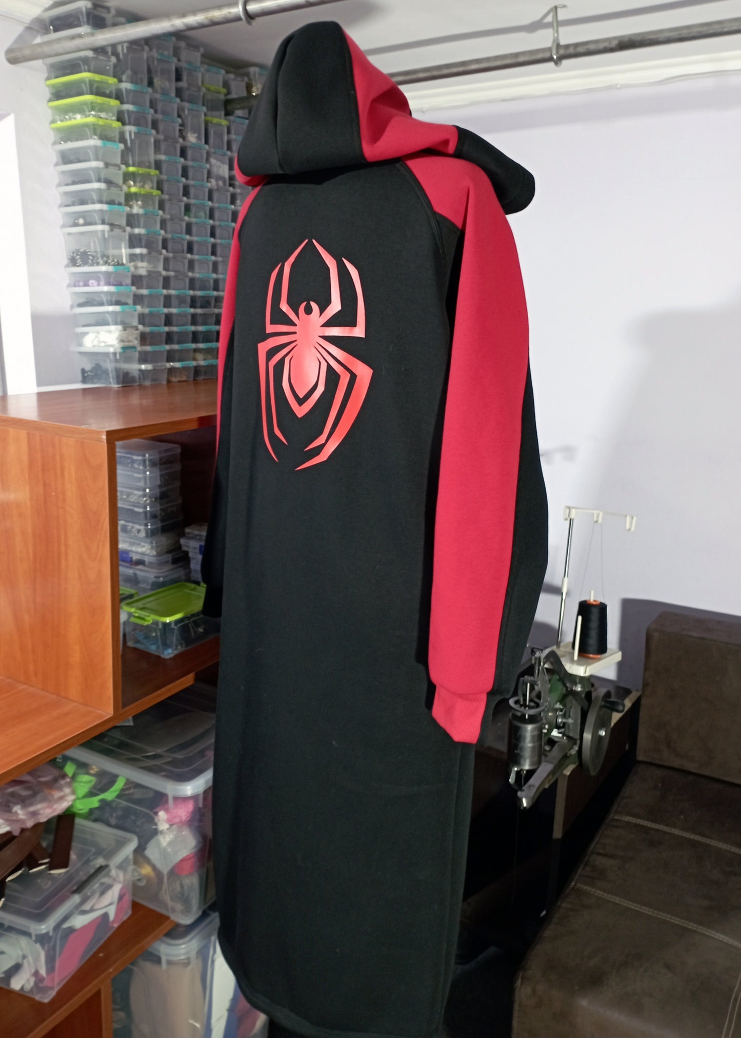 Spider dress/ Miles Morales hoodie cosplay /spider man hoodie dress