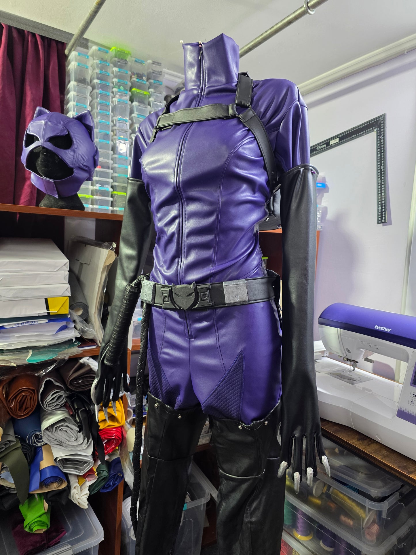 90s Purple-Suit Catwoman custom cosplay (pre-order)