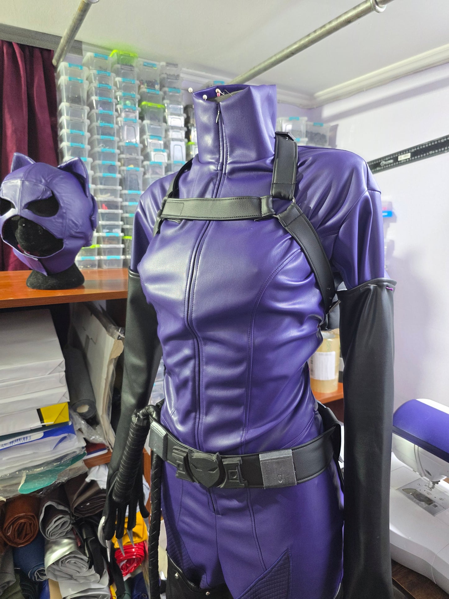 90s Purple-Suit Catwoman custom cosplay (pre-order)