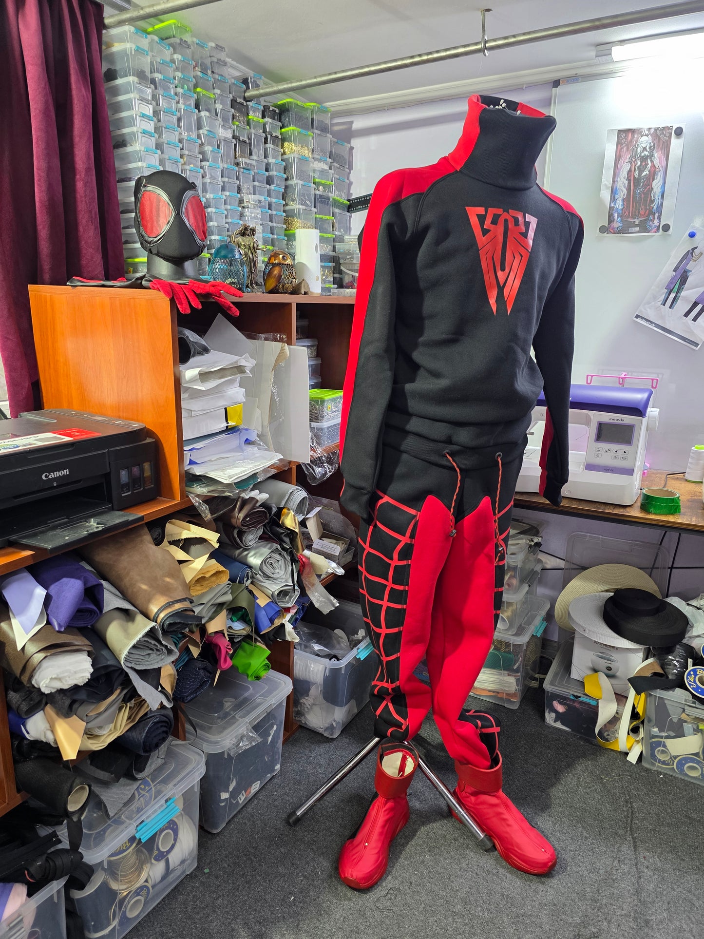 Spider outfit: Miles Morales hoodie cosplay/ spider man bodysuit cosplay / casual cosplay / Hand made sweatshirt / spider man hoodie