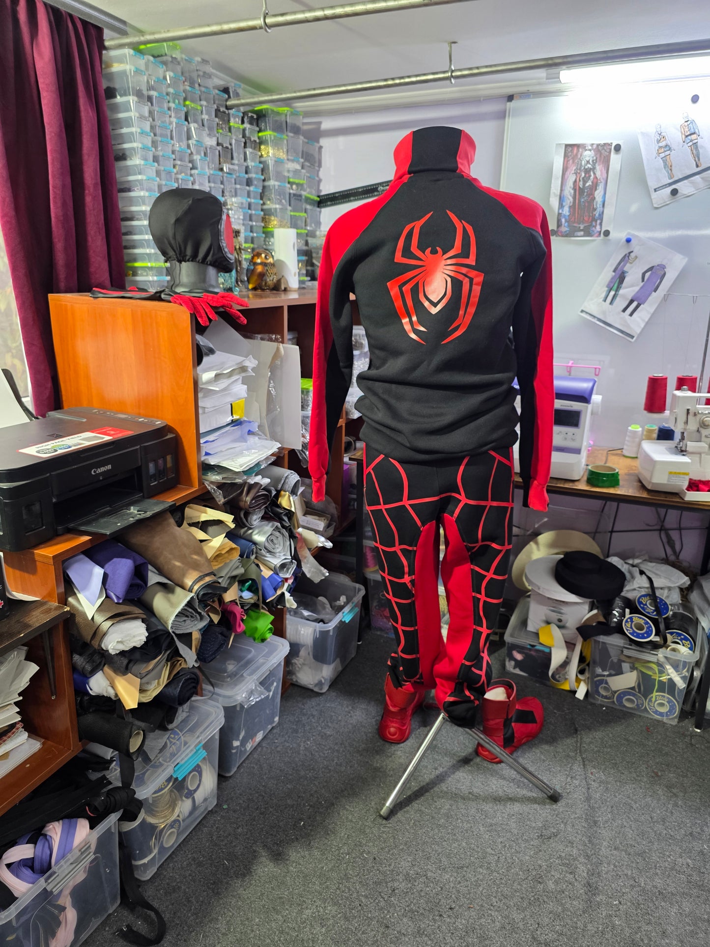 Spider outfit: Miles Morales hoodie cosplay/ spider man bodysuit cosplay / casual cosplay / Hand made sweatshirt / spider man hoodie