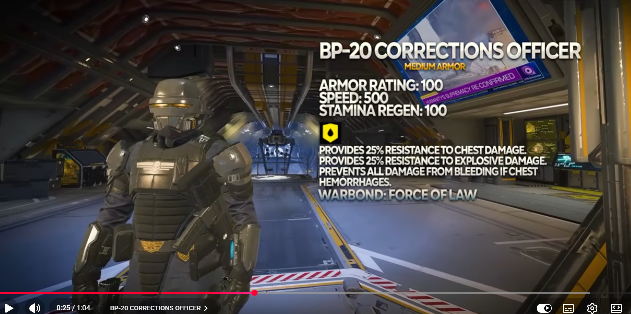 Helldivers 2 BP-20 Correct Officer from the force of Law with SG-20 Halt (pre-order)