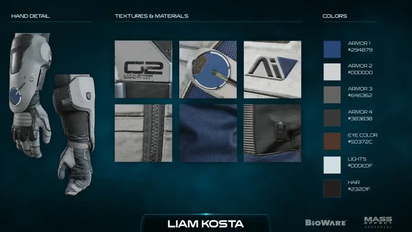 Liam Kosta and he's from Mass Effect: Andromeda (pre-order)