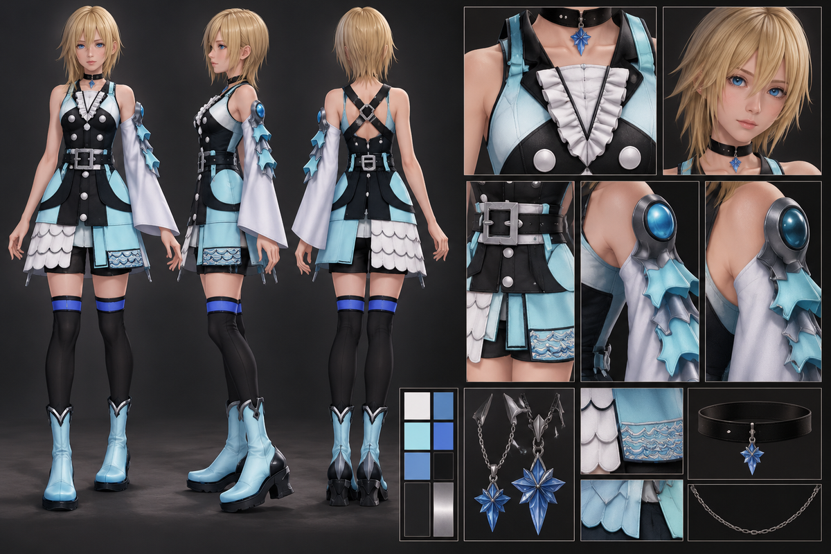 Original Namine (Kingdom Hearts) cosplay outfit (pre-order)