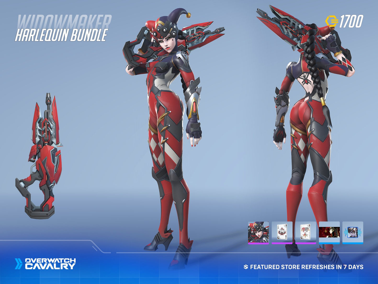 Widowmaker Harley Quin skin cosplay outfit (pre-order)