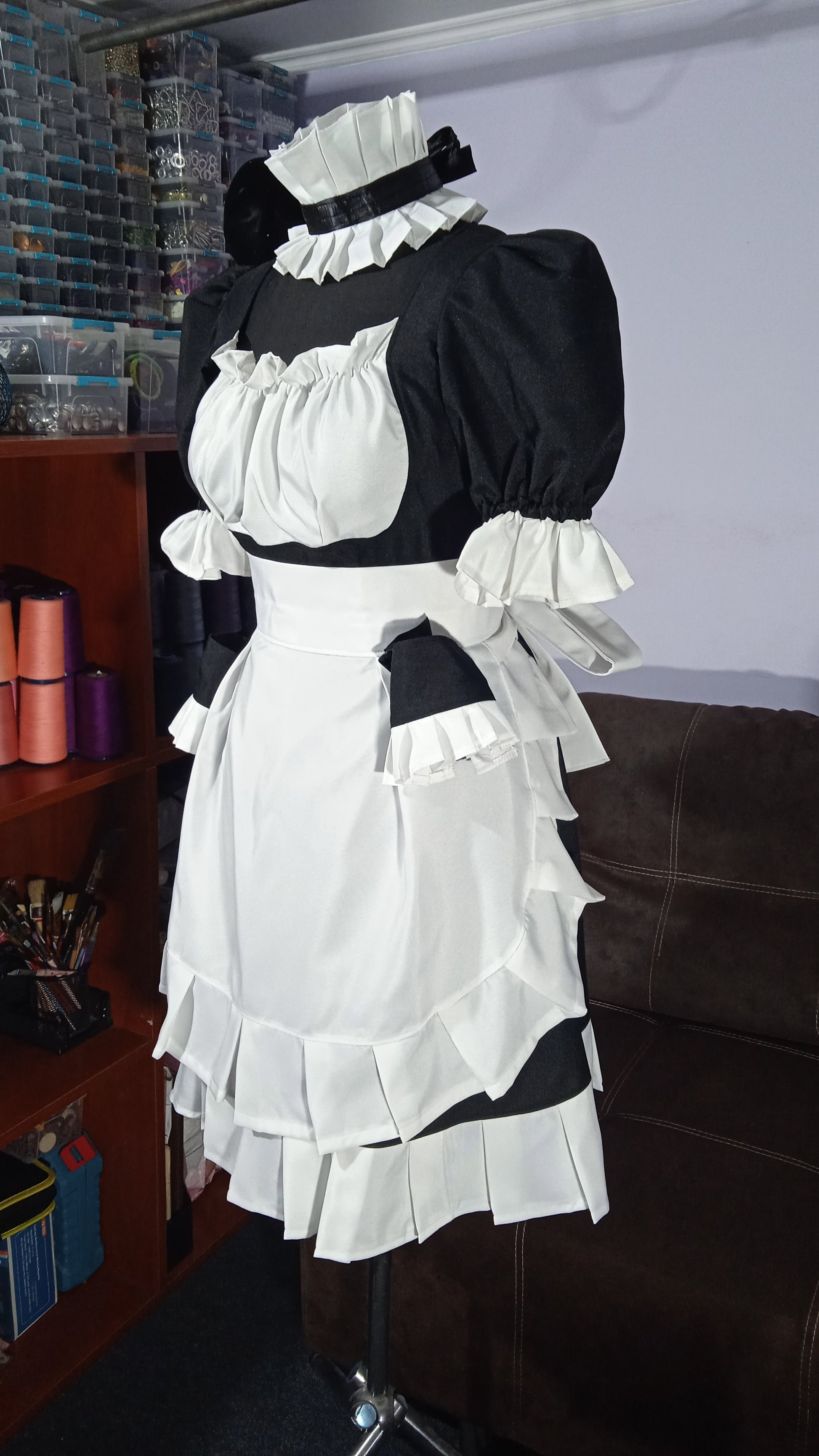 Custom made Maid dress / hand made / maid cosplay / black - white dres GNG Cosplay Custom made Maid dress / hand made / maid cosplay / black - white dres GNG Cosplay