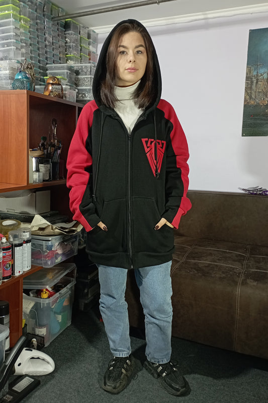 Spider outfit: Miles Morales zip up hoodie cosplay /spider man hoodie