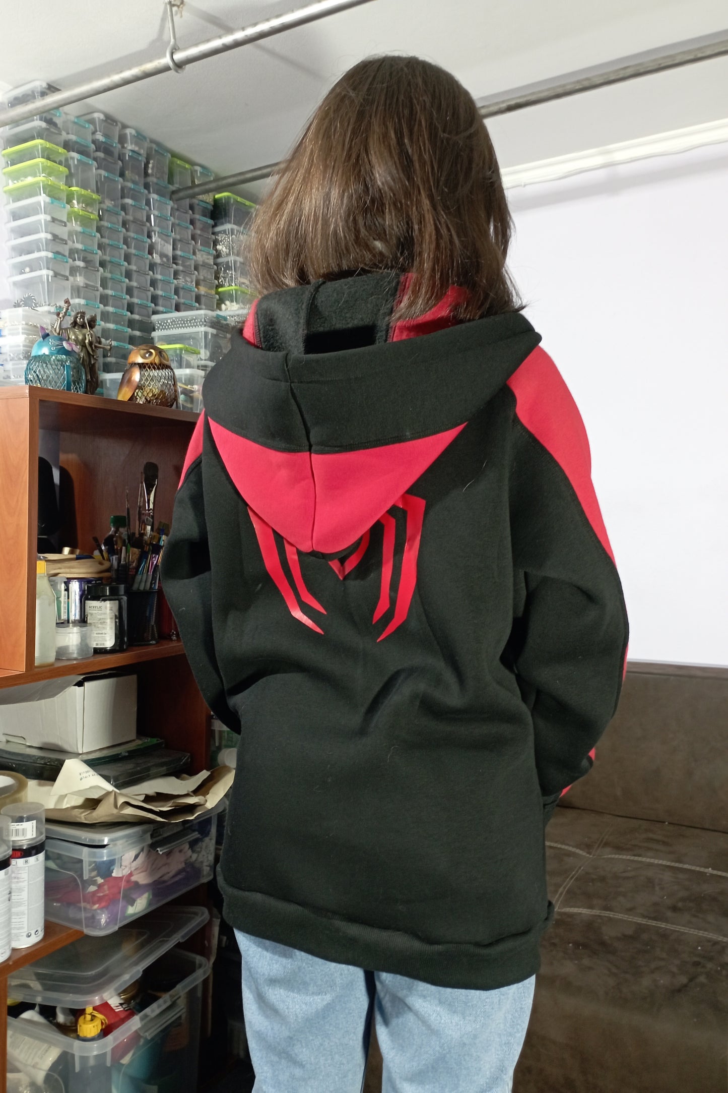 Spider outfit: Miles Morales zip up hoodie cosplay /spider man hoodie