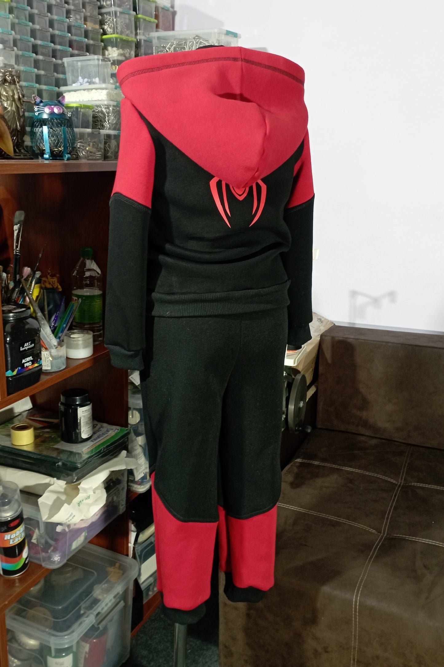 Spider outfit: Miles Morales sport costume cosplay /spider man