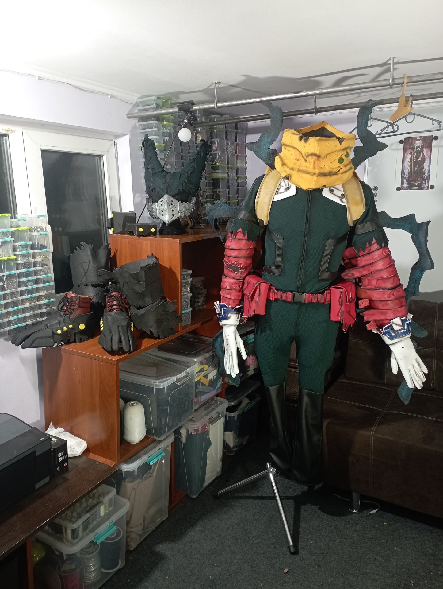 Dark Deku Midoriya cosplay outfit second version Complete all details as on reference picture
