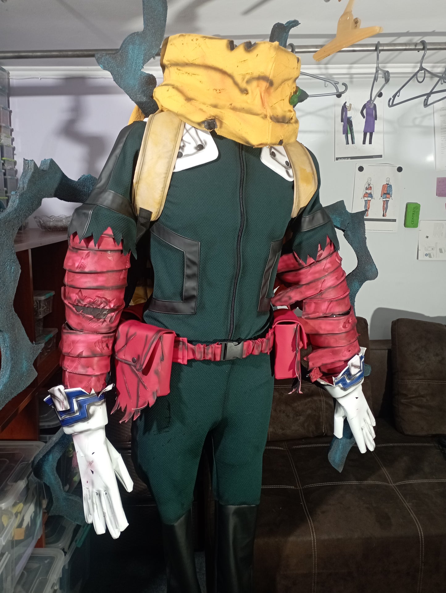 Dark Deku Midoriya cosplay outfit second version Complete all details as on reference picture