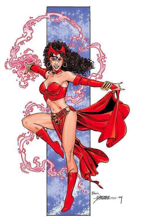 Scarlet Witch from Marvel Comics cosplay outfit (pre-order)