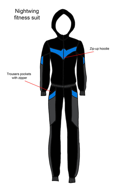 Nightwing sport costume cosplay / fitness suit (pre-order)