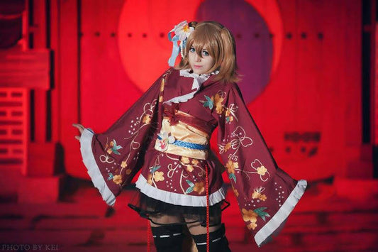 Custom Hand-Painted Lolita Yukata Dress Set – Japanese Kimono-Inspired Cosplay