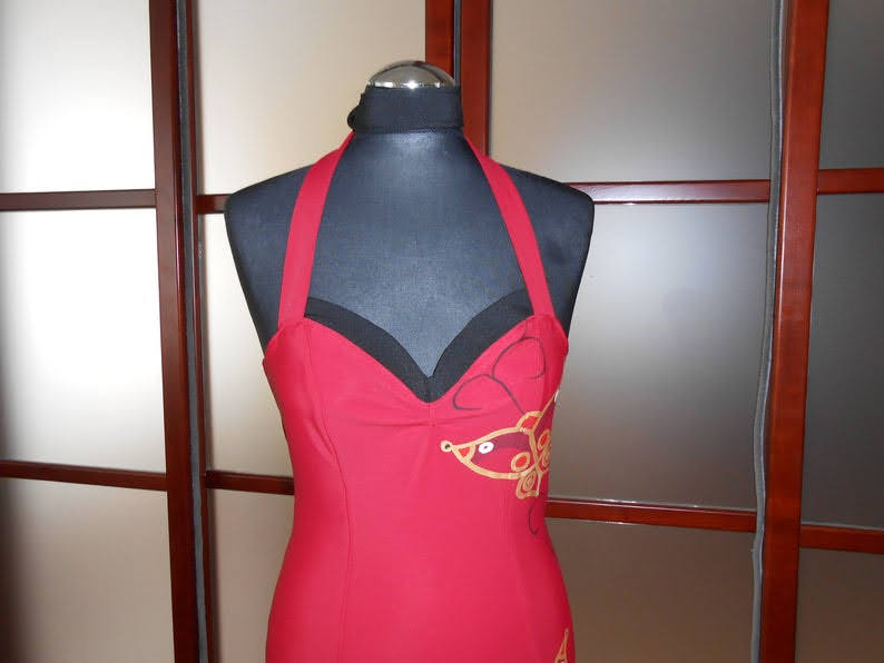 Ada Wong dress from Resident Evil Hand painting