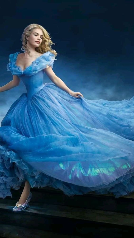 Cinderella new movie blue dress Hand made (pre-order)