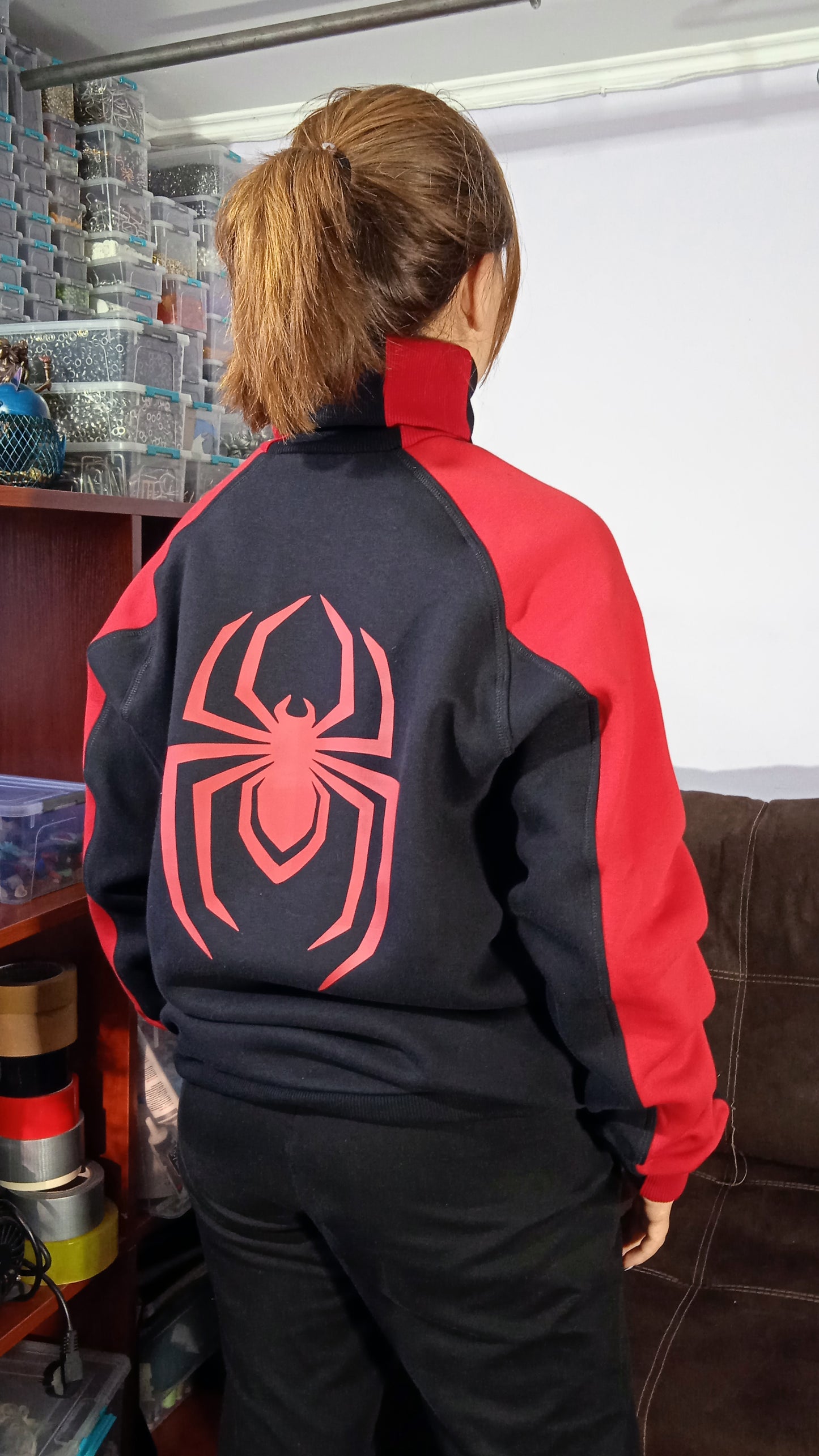 Spider outfit: Miles Morales hoodie cosplay /spider man hoodie
