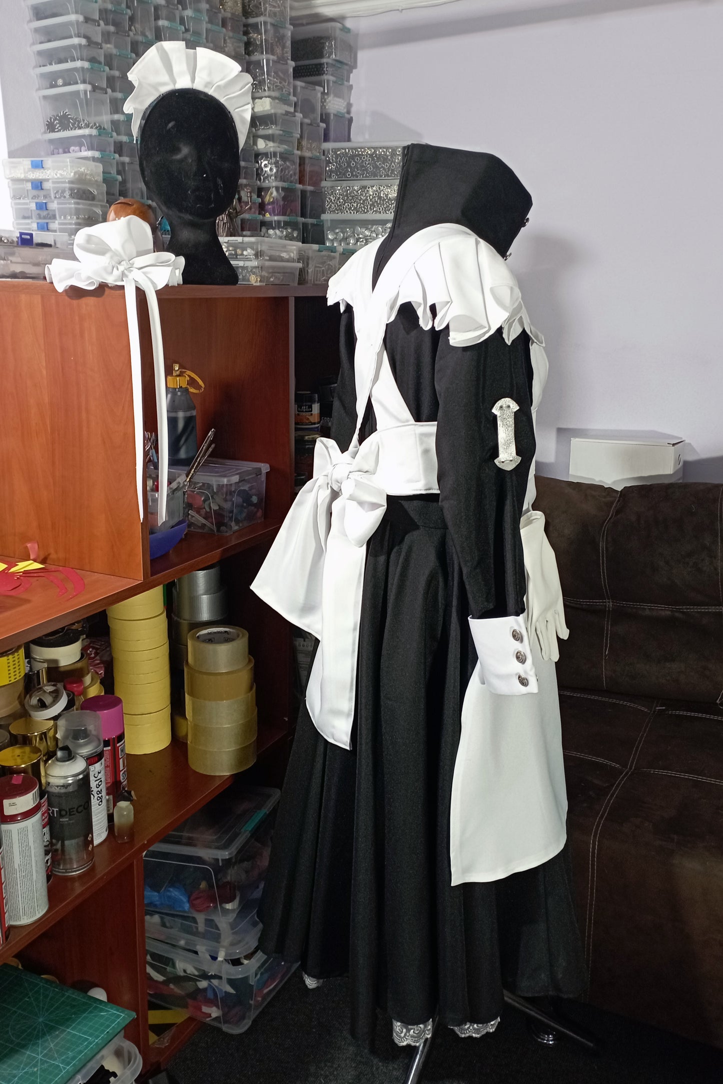 Black Lagoon Roberta / Fabiola cosplay maid dress