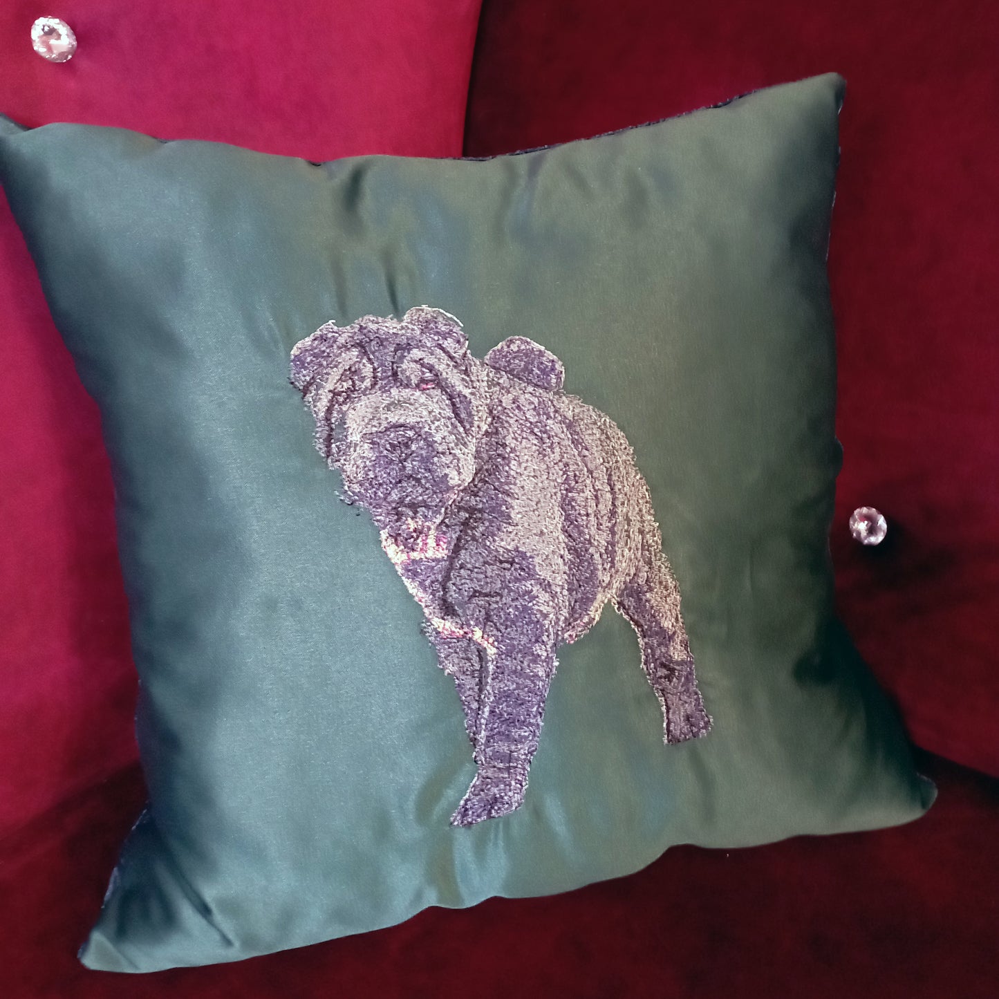 Custom emboidered pet pillow / personalized pillow