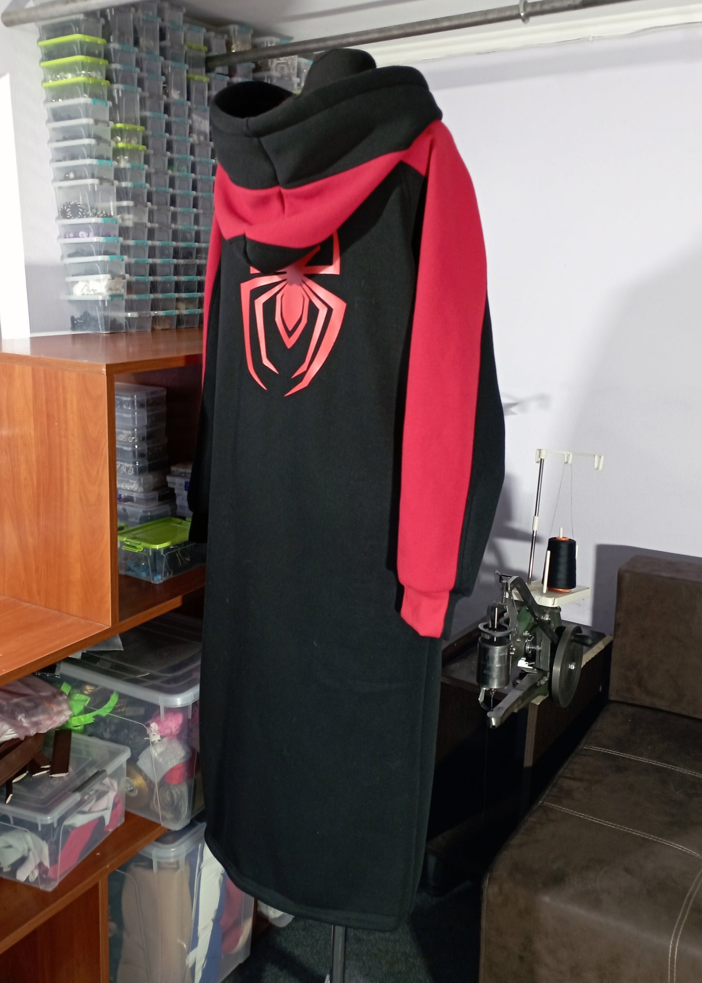 Spider dress/ Miles Morales hoodie cosplay /spider man hoodie dress